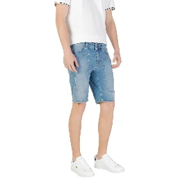 Light Blue Cotton Bermuda Shorts