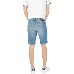 Light Blue Cotton Bermuda Shorts