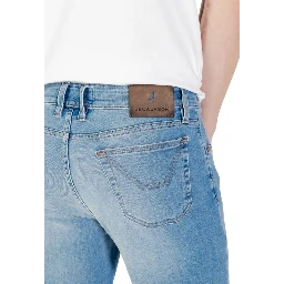 Light Blue Cotton Bermuda Shorts