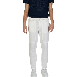 White Cotton Skinny Pants