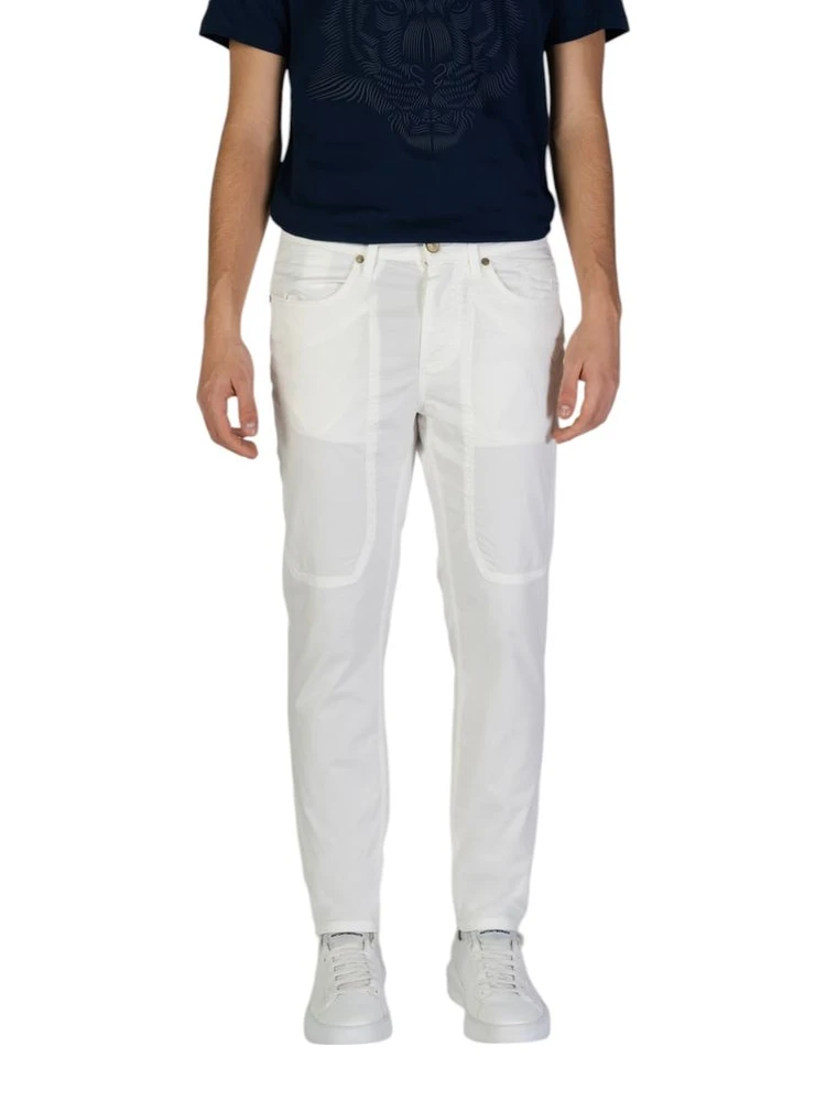 White Cotton Skinny Pants