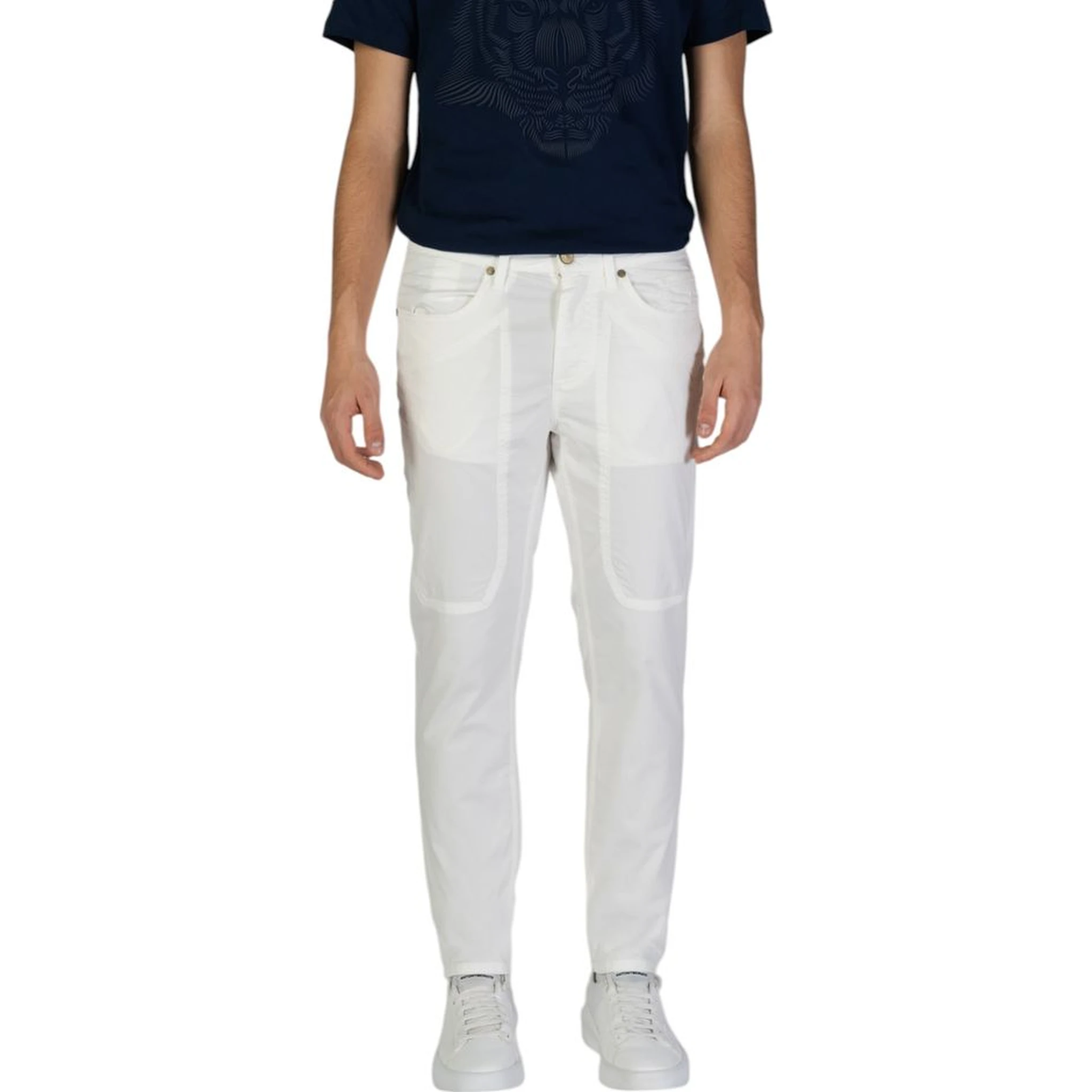 White Cotton Skinny Pants
