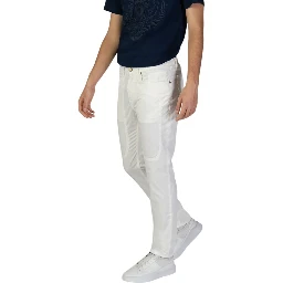 White Cotton Skinny Pants