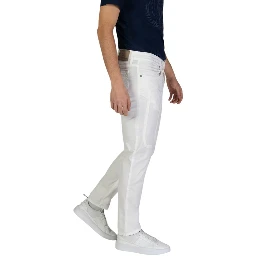 White Cotton Skinny Pants