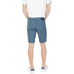 Blue Cotton Bermuda Shorts