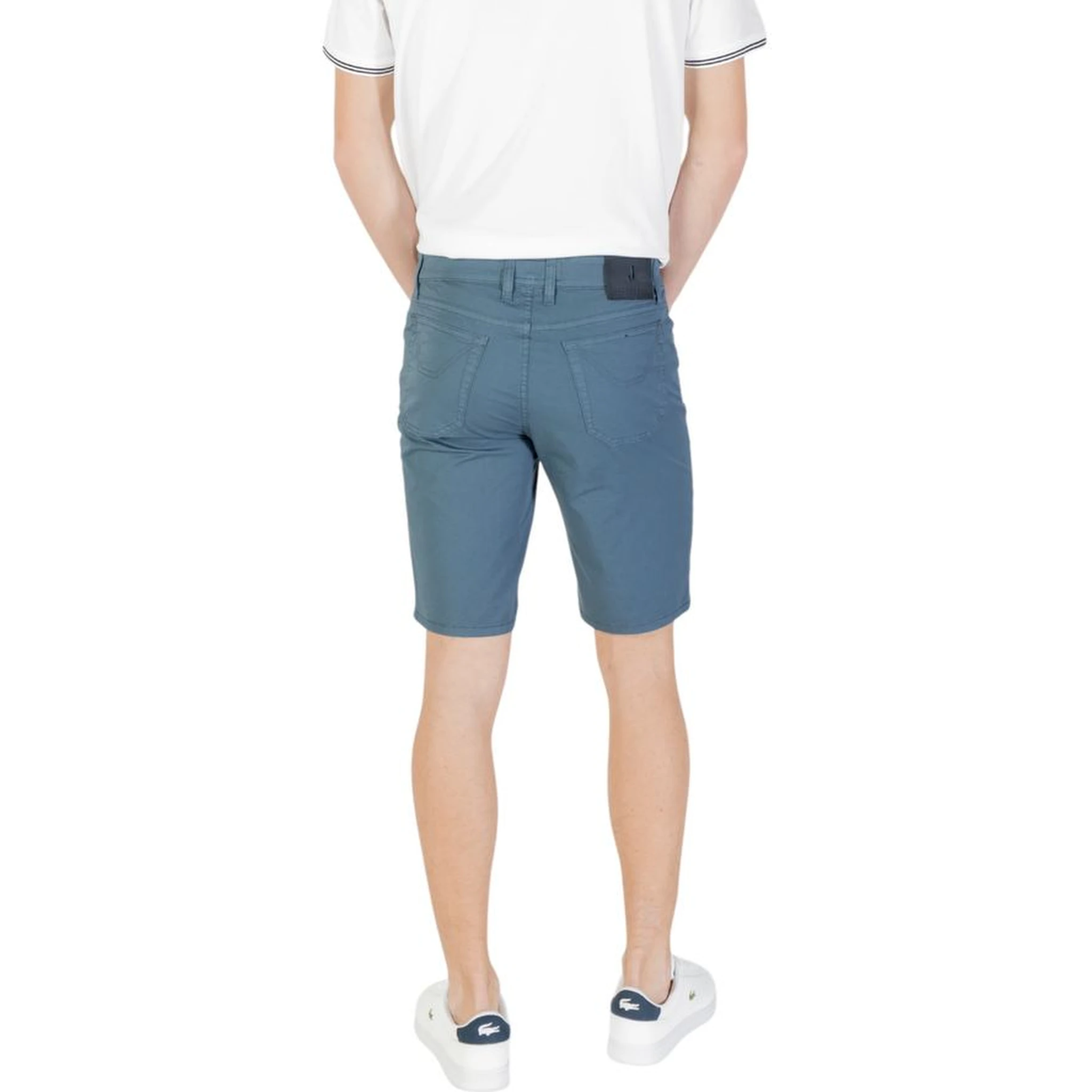 Blue Cotton Bermuda Shorts