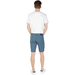 Blue Cotton Bermuda Shorts
