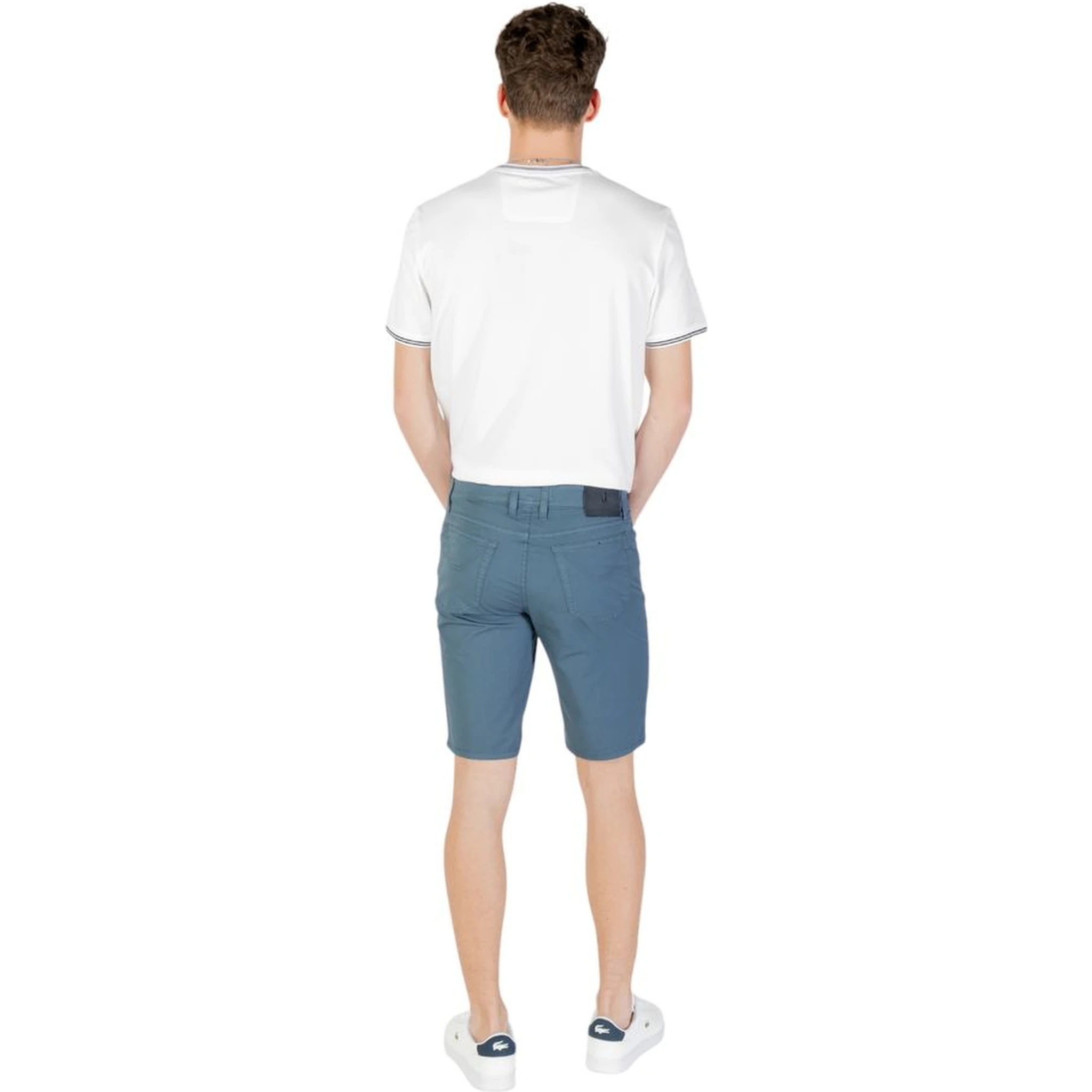 Blue Cotton Bermuda Shorts