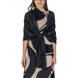 Black Polyester Scarf