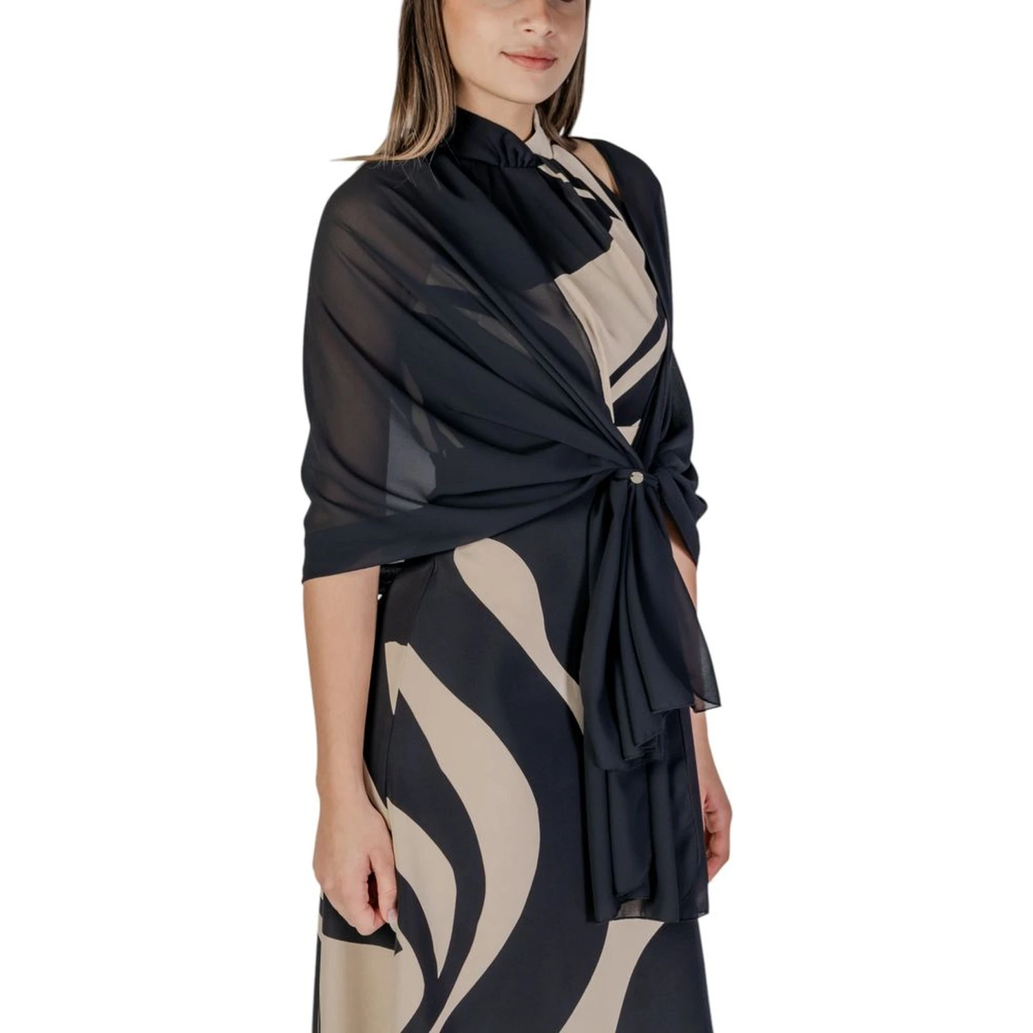 Black Polyester Scarf