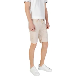 Beige Cotton Bermuda Shorts