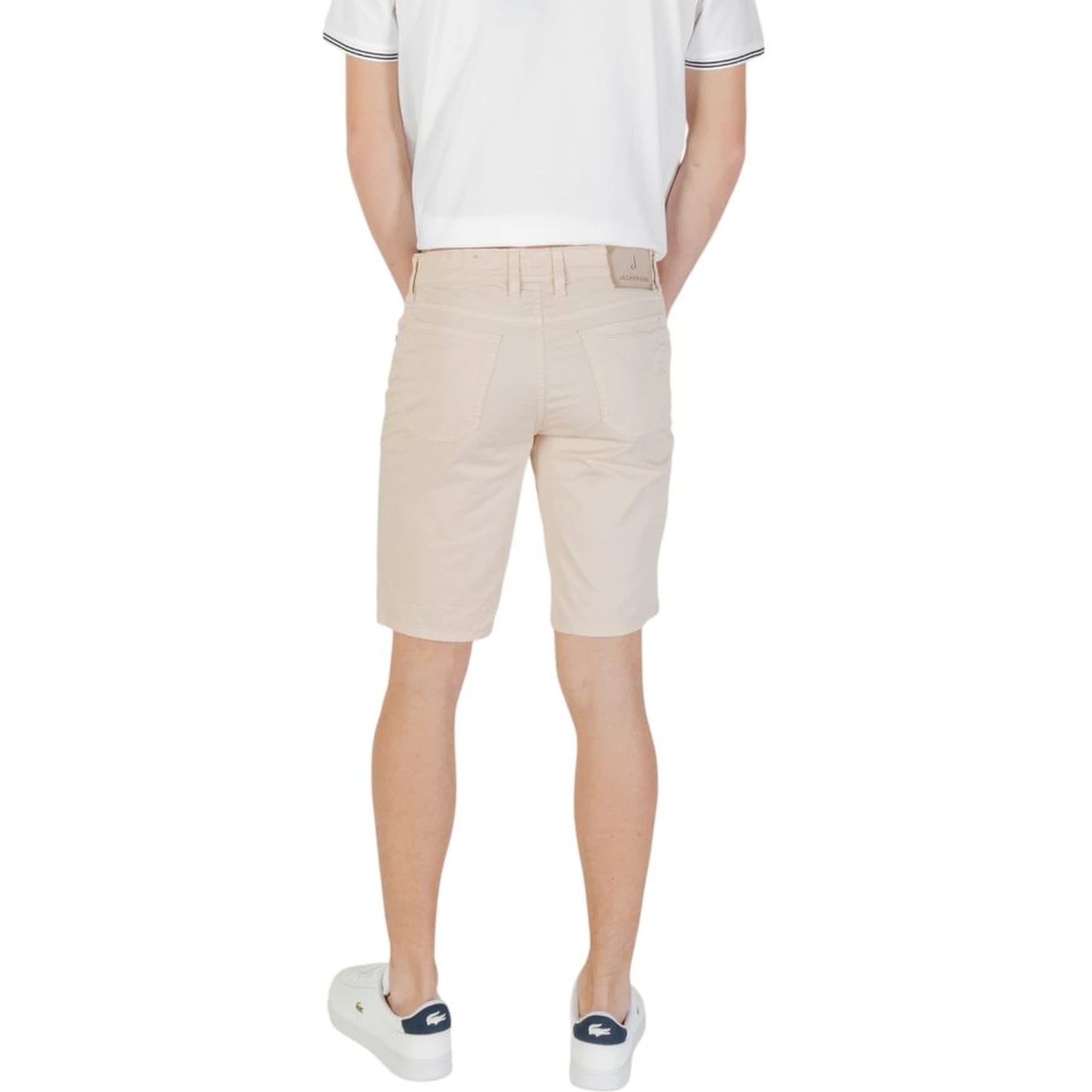 Beige Cotton Bermuda Shorts