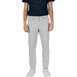 Gray Cotton Skinny Pants