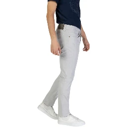 Gray Cotton Skinny Pants
