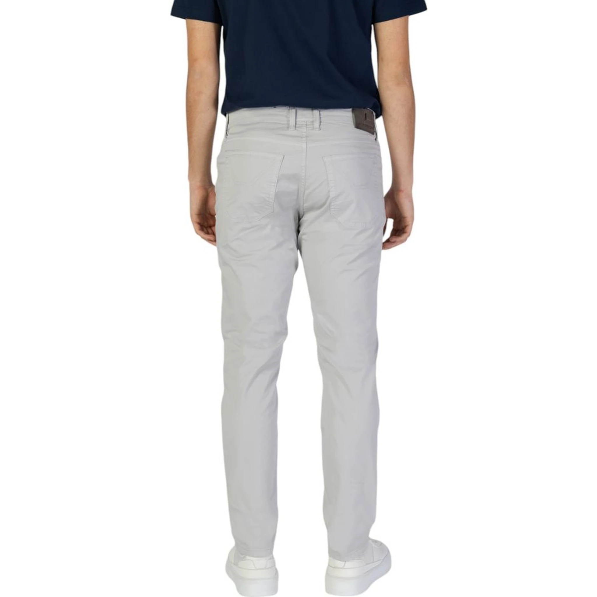 Gray Cotton Skinny Pants