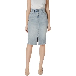 Blue Cotton Long Skirt