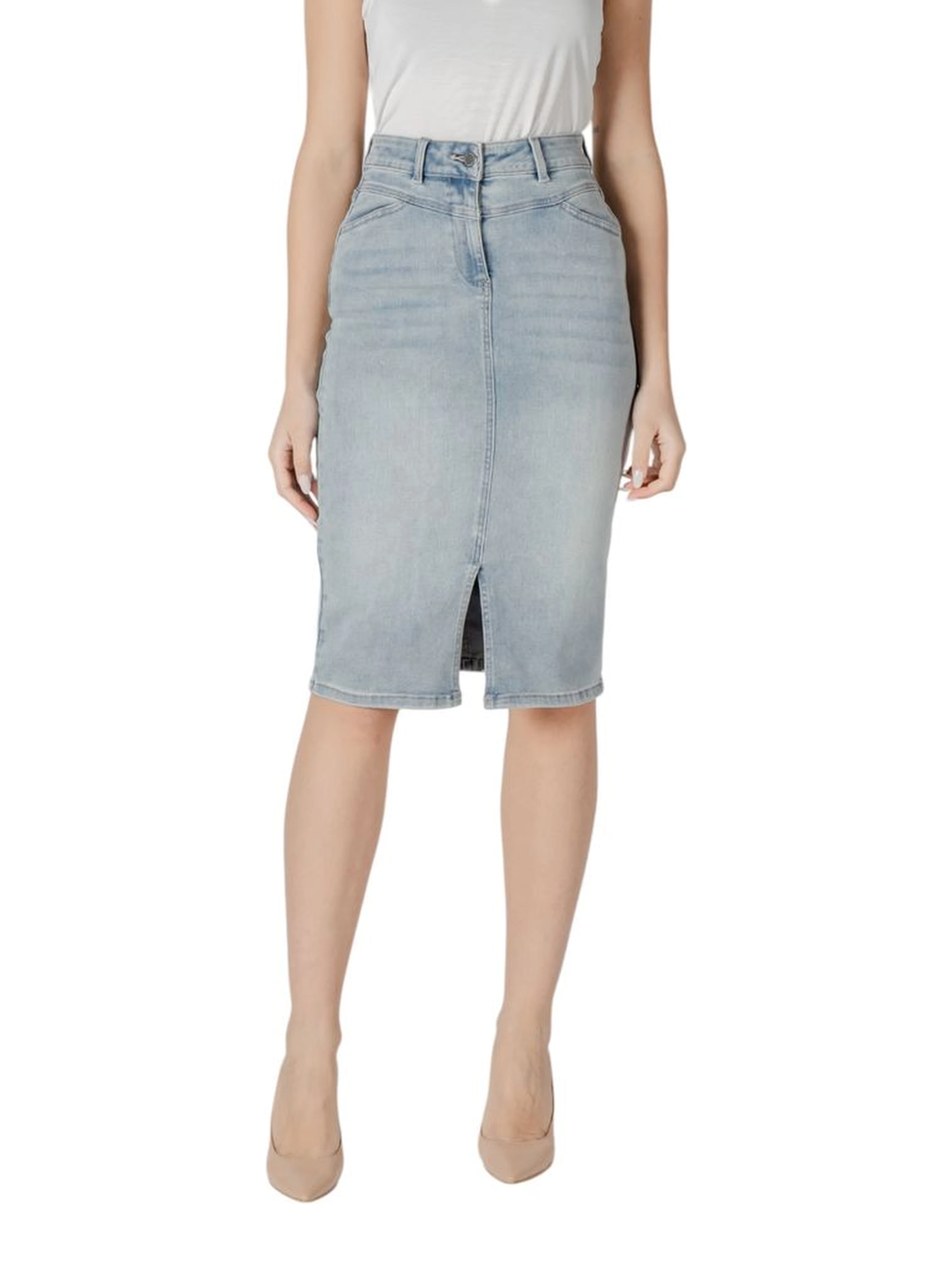 Blue Cotton Long Skirt
