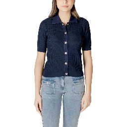 Blue Polyester Shortsleeve Shirt