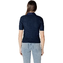 Blue Polyester Shortsleeve Shirt