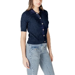 Blue Polyester Shortsleeve Shirt