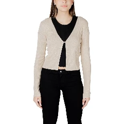 Gold Viscose Sleveless Jacket