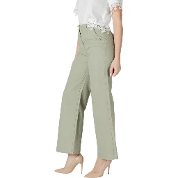 Green Cotton Relaxed Fit Jeans