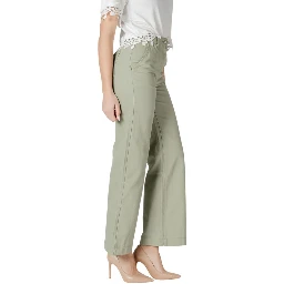 Green Cotton Relaxed Fit Jeans