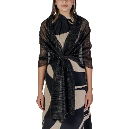 Black Polyester Scarf