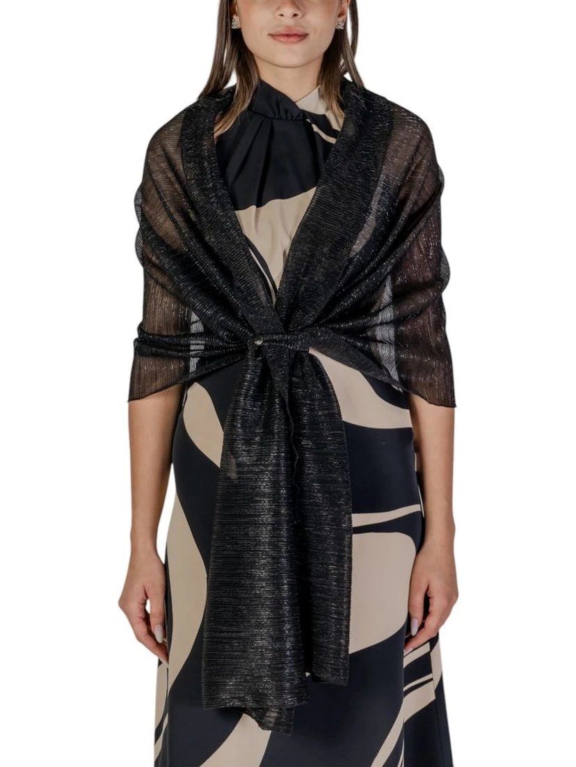 Black Polyester Scarf