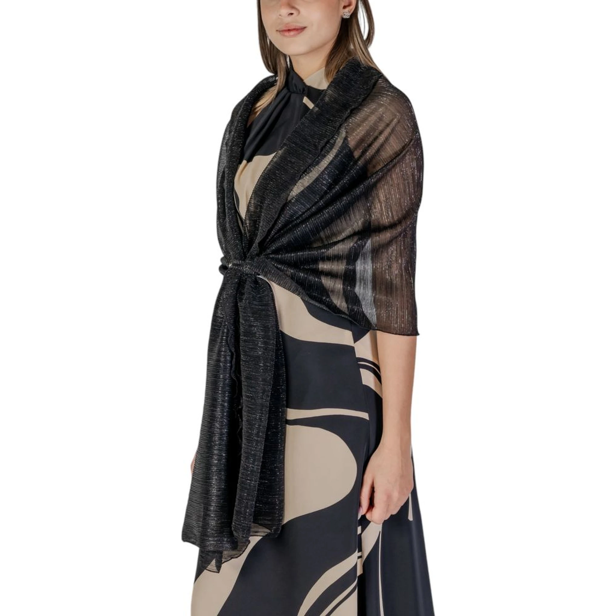 Black Polyester Scarf