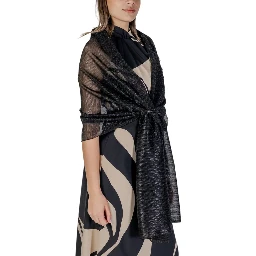 Black Polyester Scarf