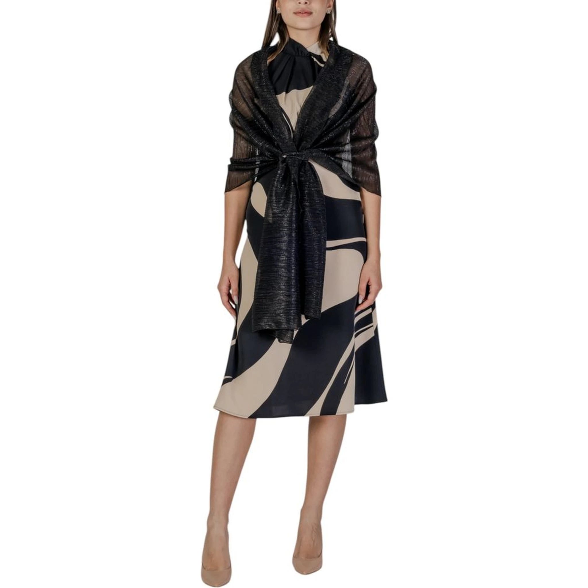 Black Polyester Scarf