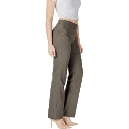 Green Cotton Casual Pants