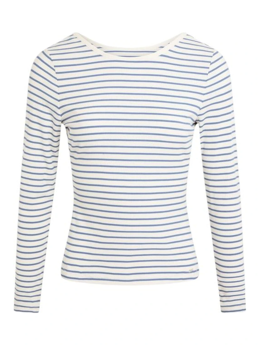 White Viscose Long Sleeve T-Shirt