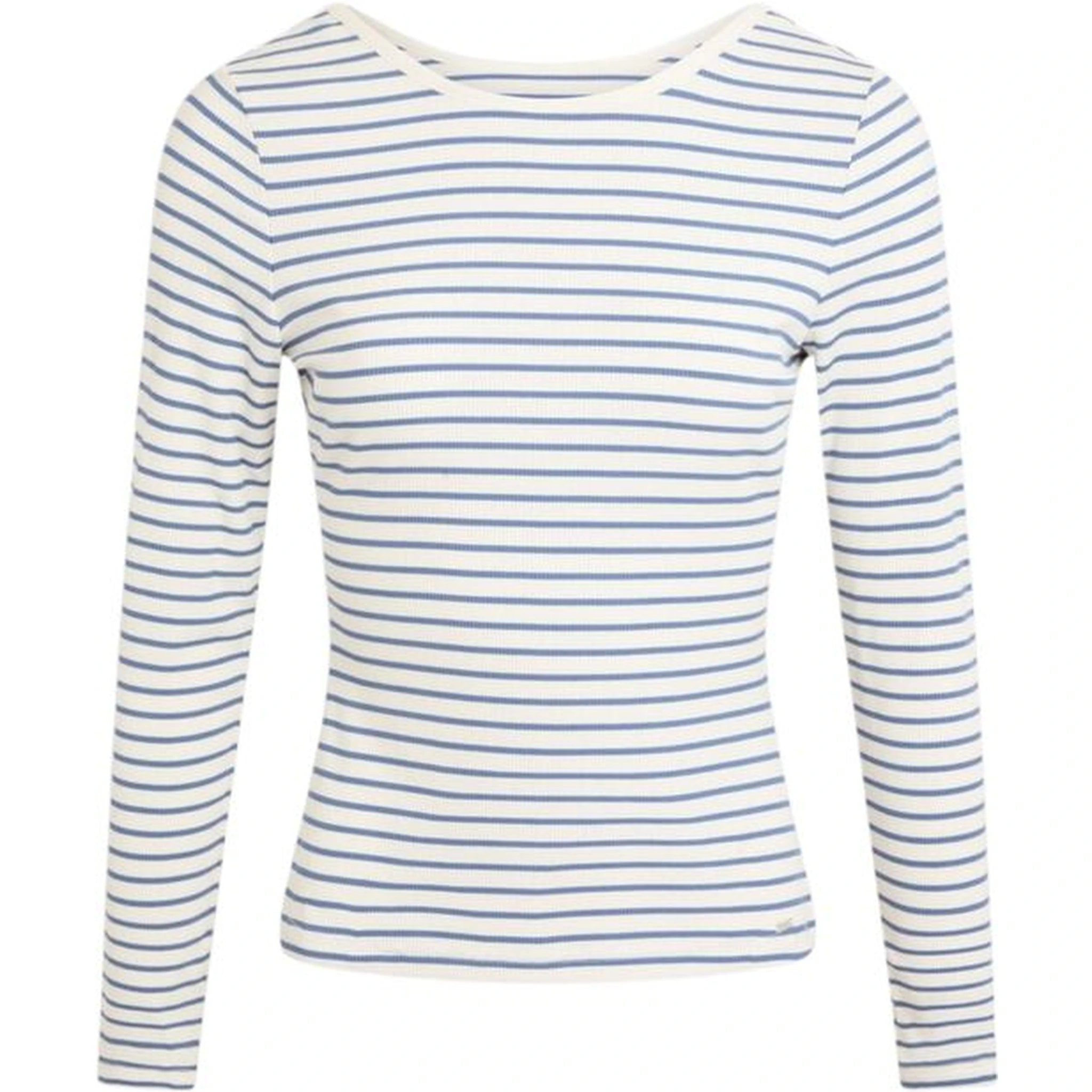 تي شيرت أبيض بأكمام طويلة من الفسكوز