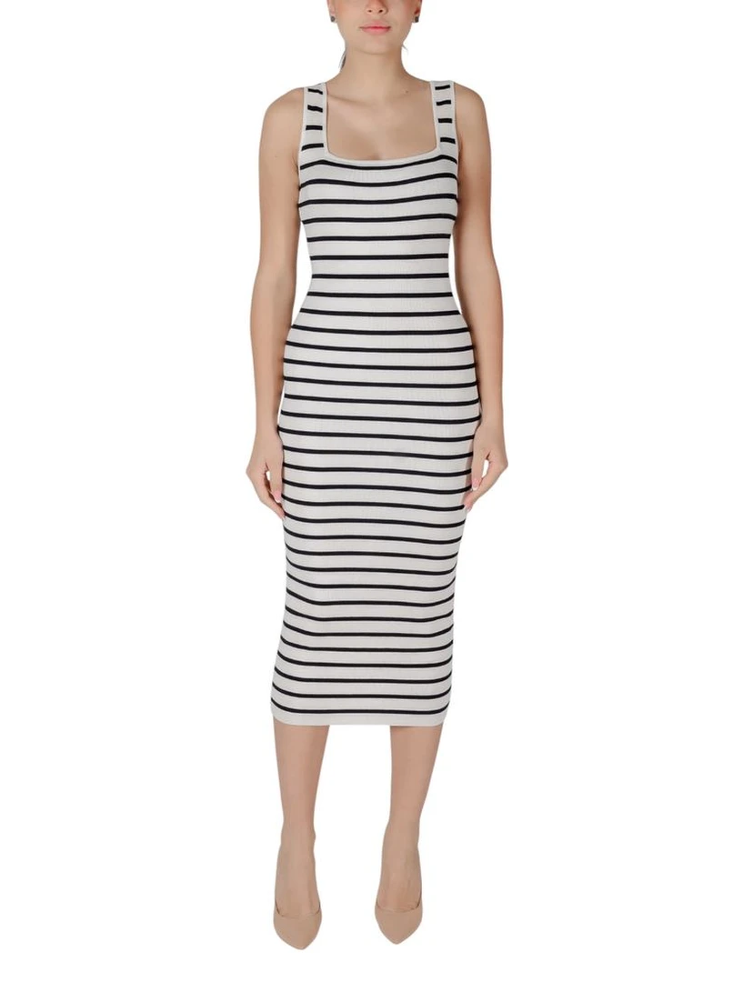 Beige Viscose Long Dress