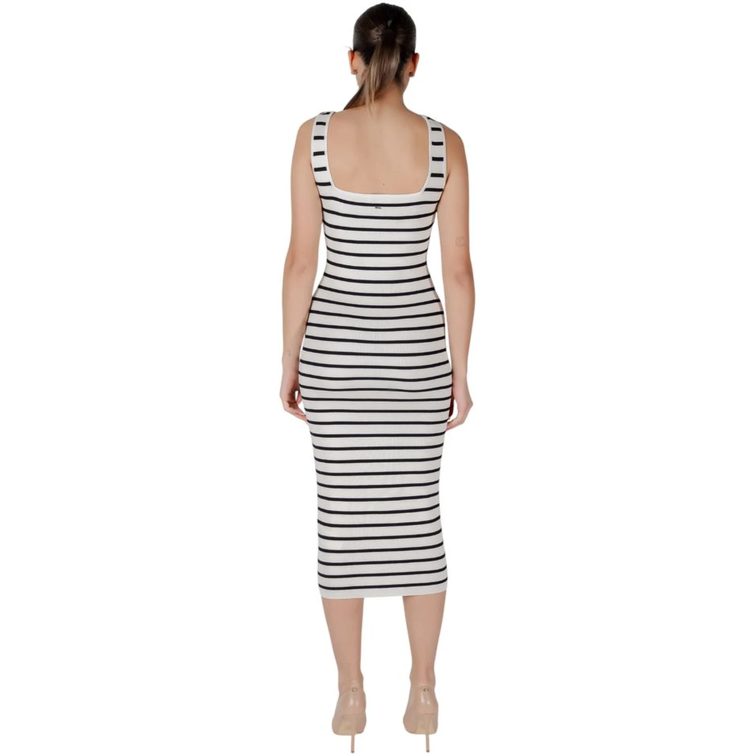 Beige Viscose Long Dress