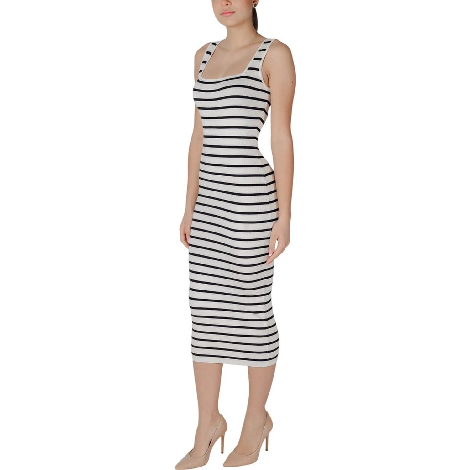 Beige Viscose Long Dress