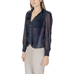 Blue Polyester Blouse