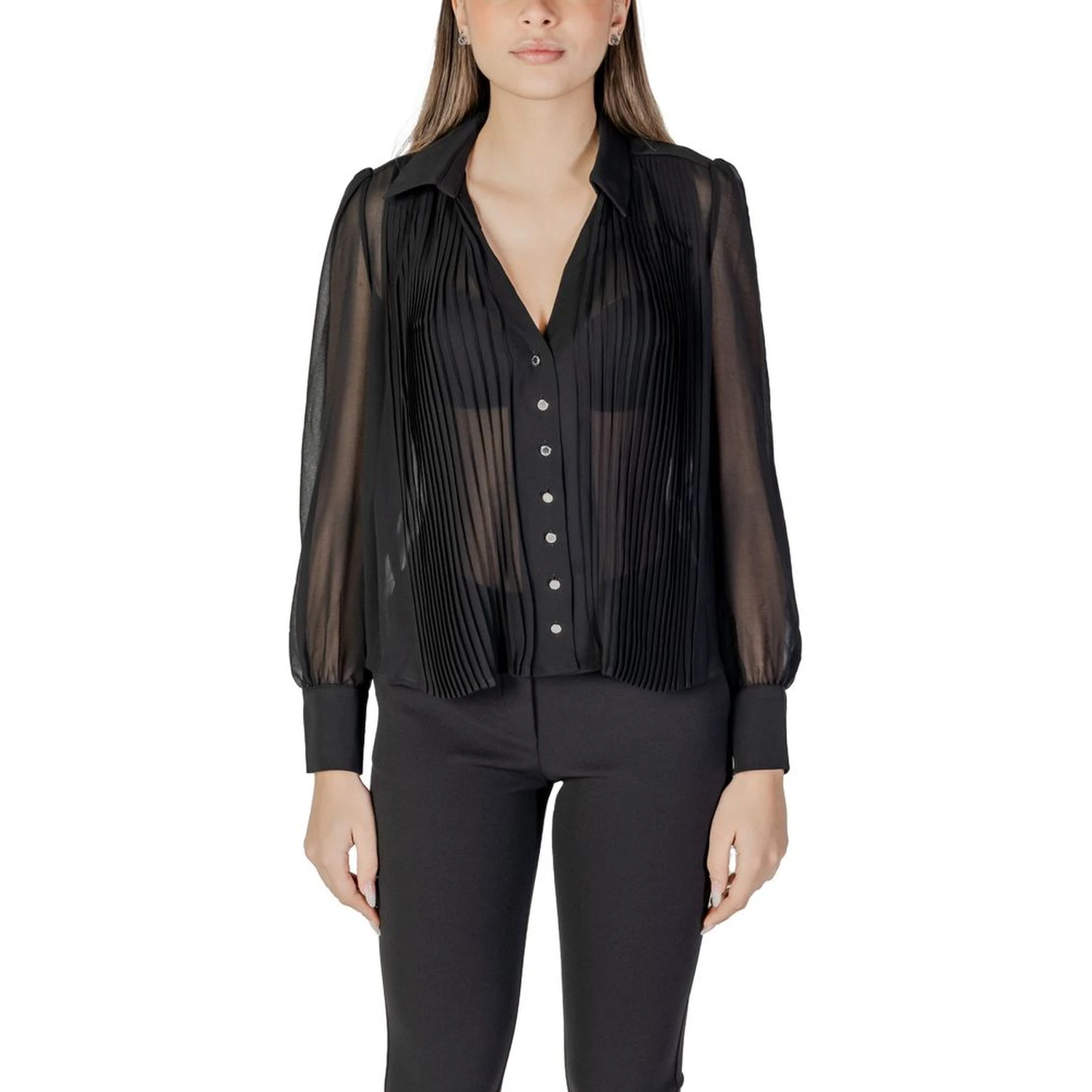 Black Polyester Blouse