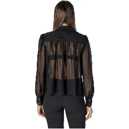 Black Polyester Blouse