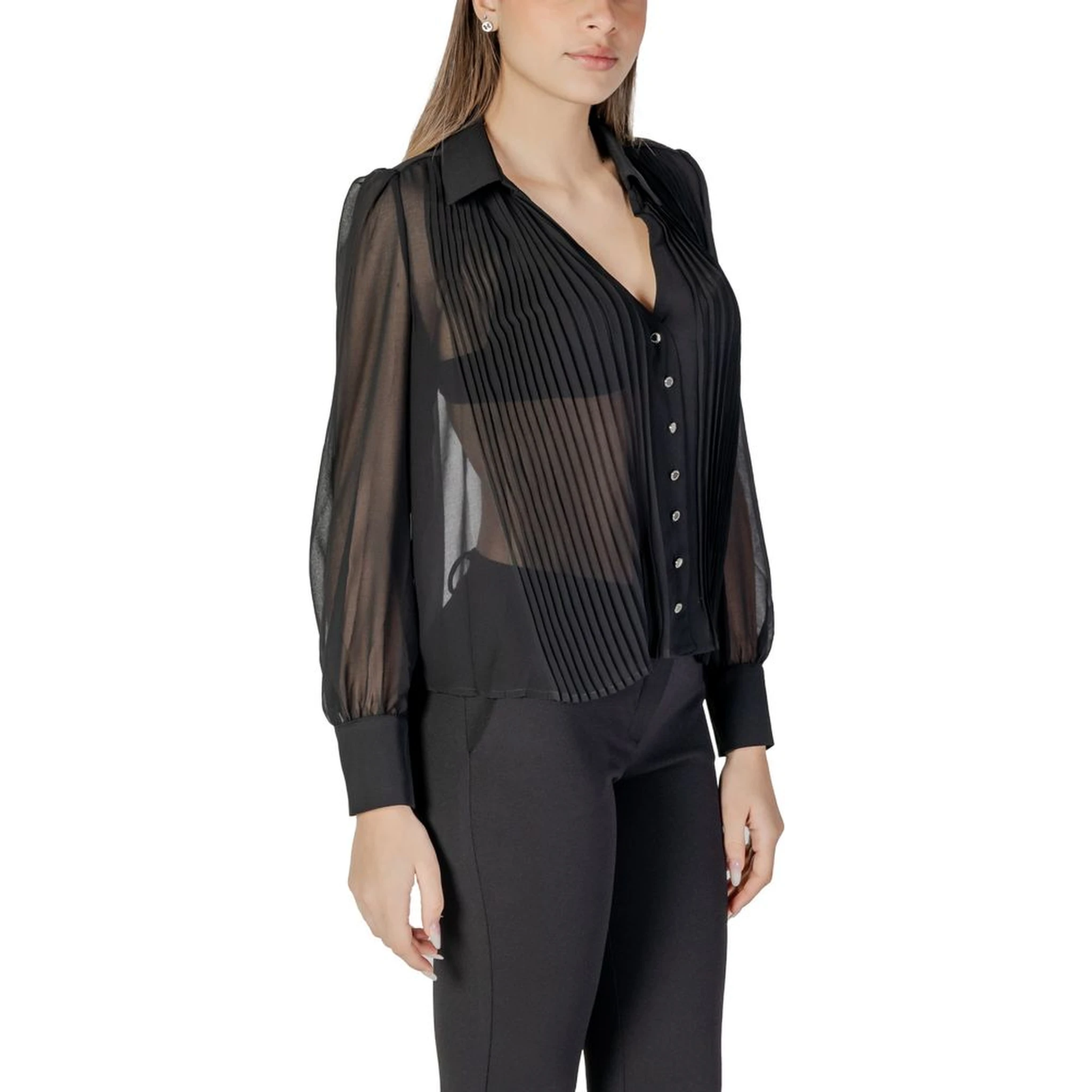 Black Polyester Blouse