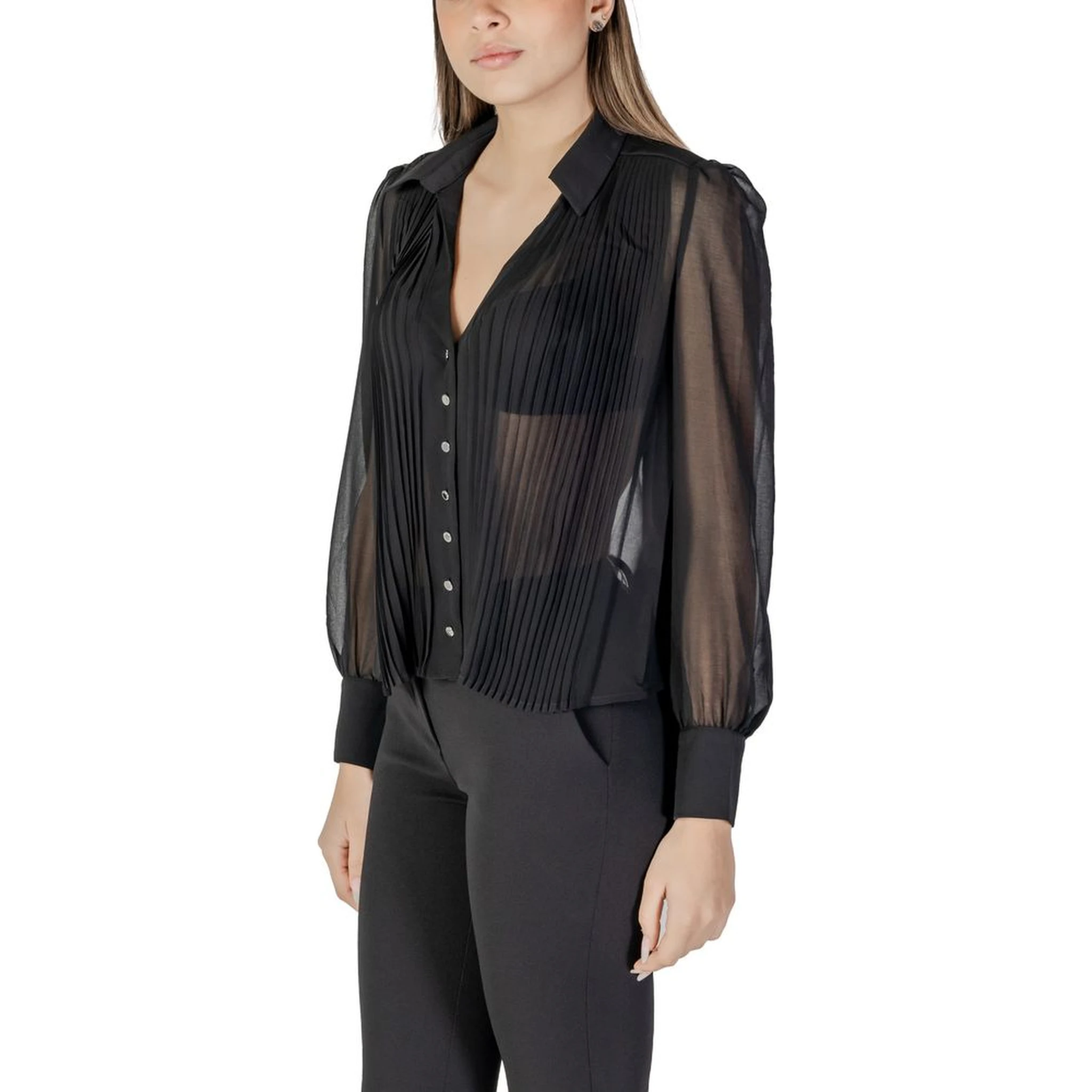Black Polyester Blouse