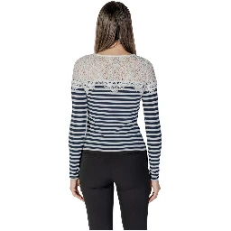 تيشيرت أبيض بأكمام طويلة مصنوع من البوليستر المعاد تدويره