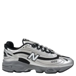 Silver Synthetic Athletic Sneakers