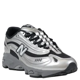 Silver Synthetic Athletic Sneakers