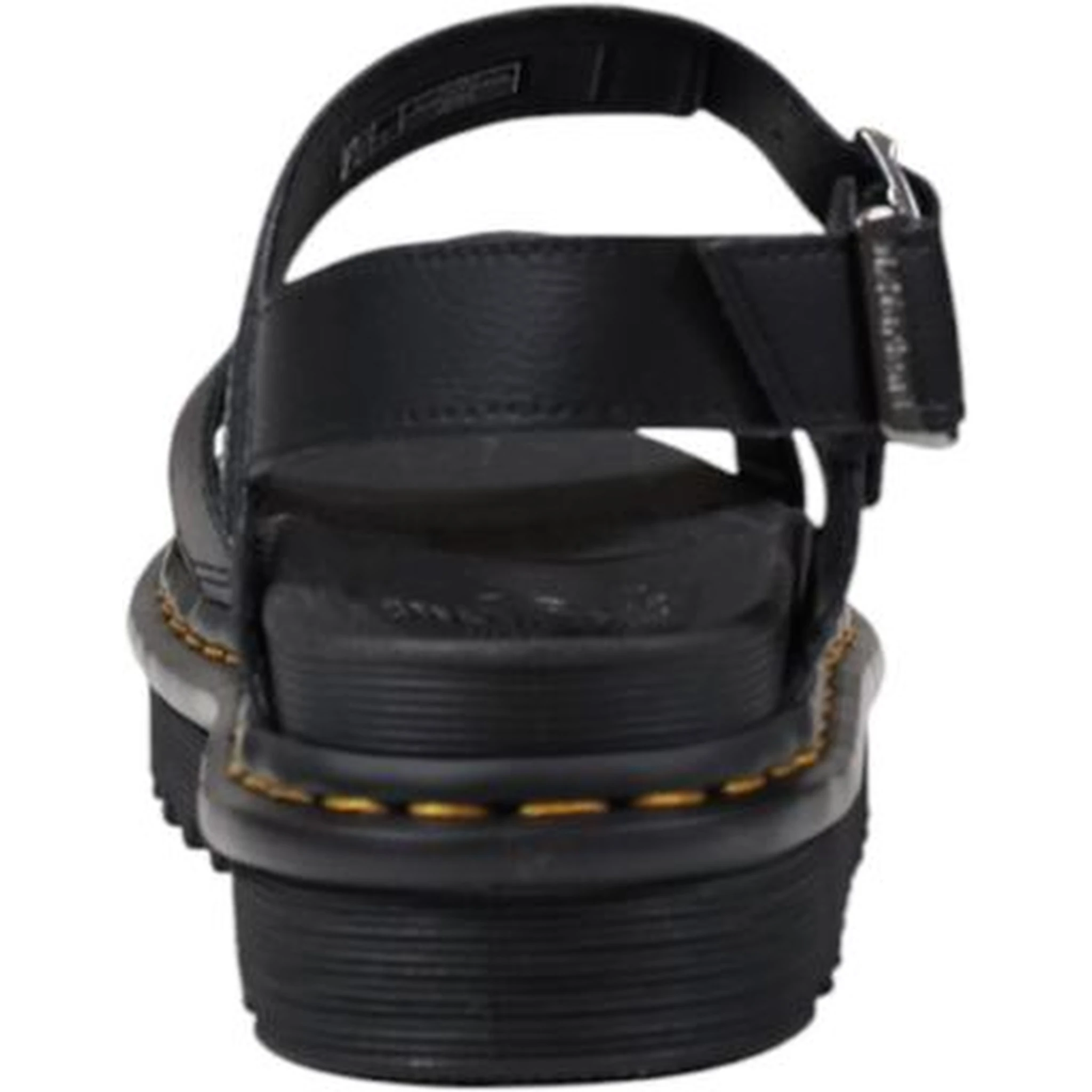 Black Leather Flat Sandals