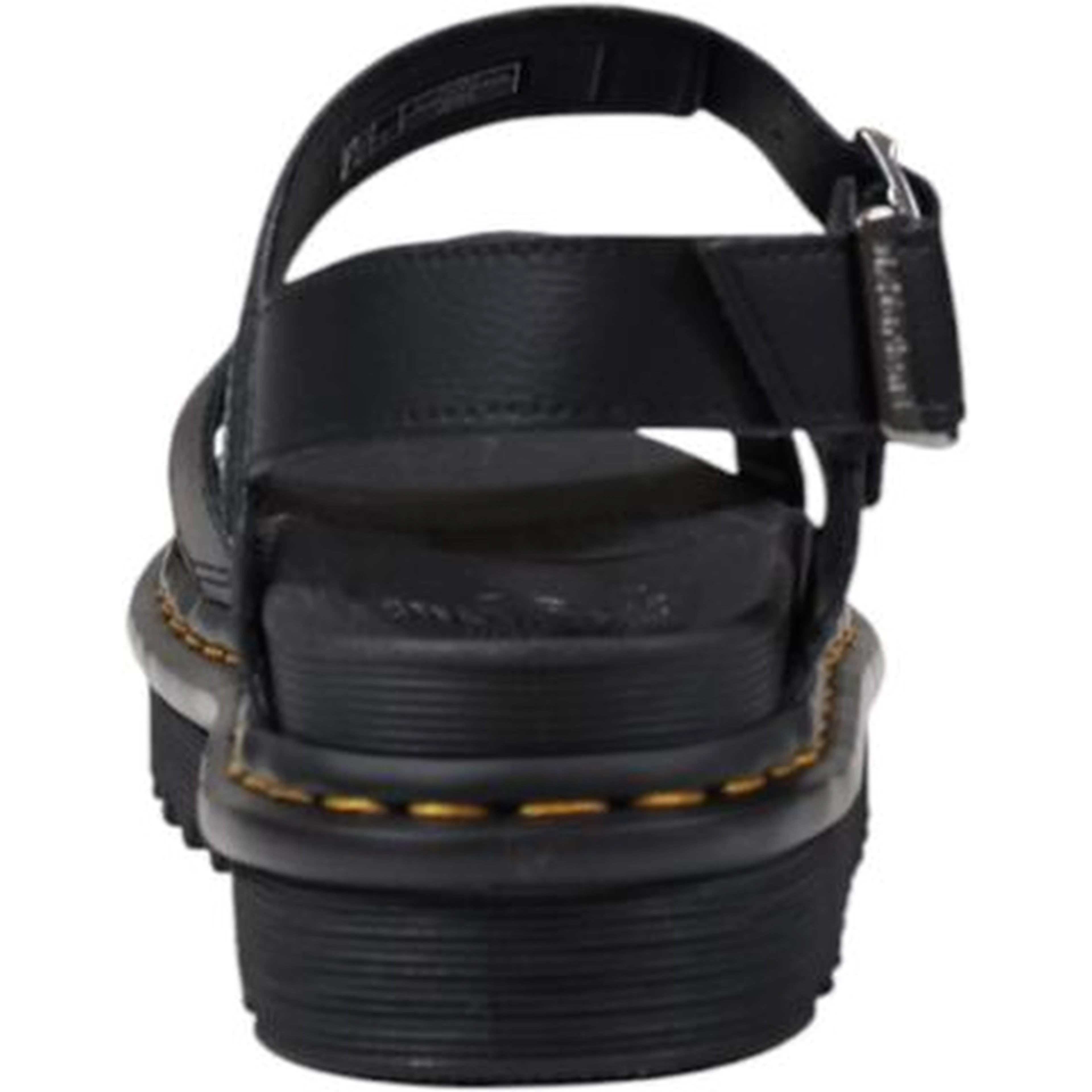 Black Leather Flat Sandals