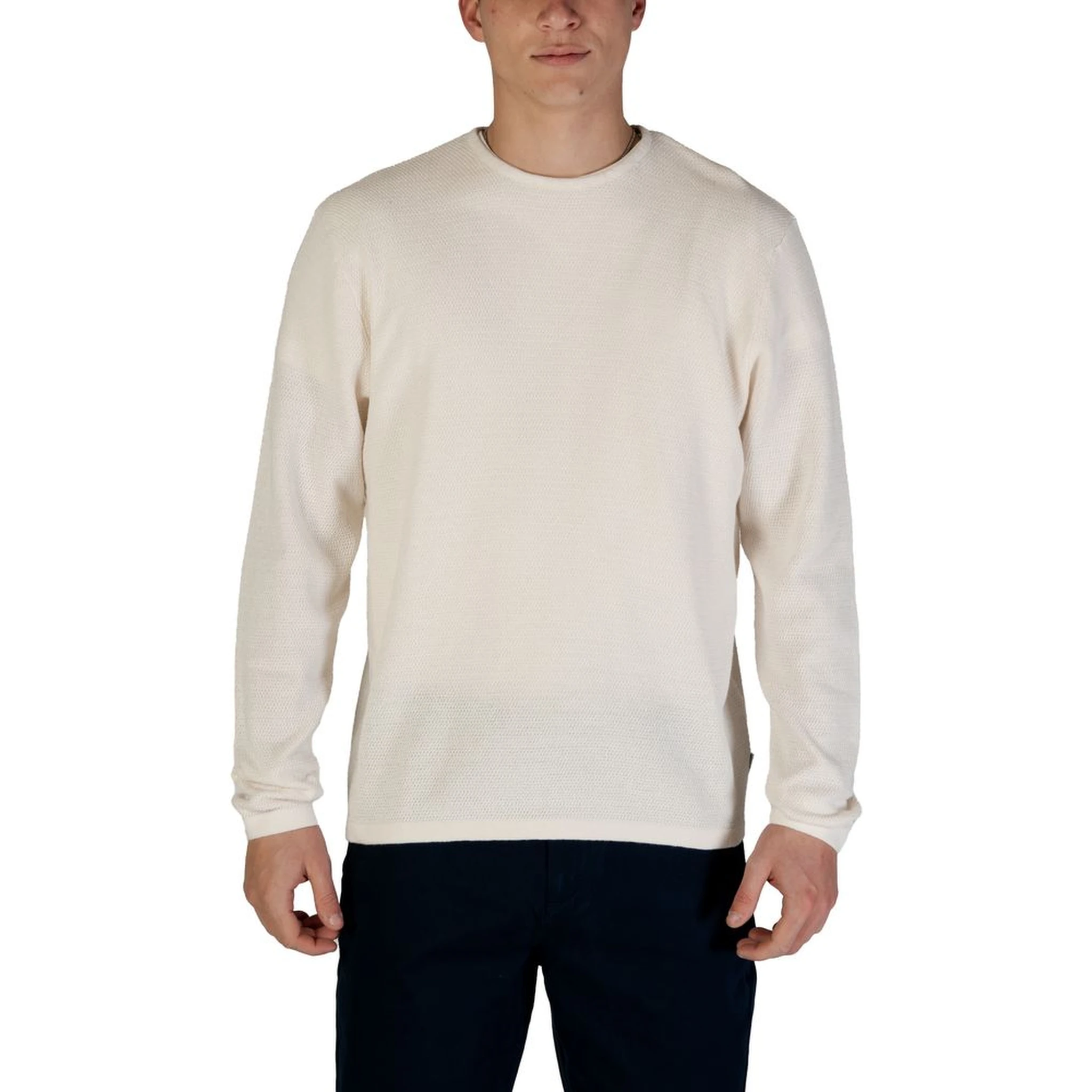 سويت شيرت قطني أبيض