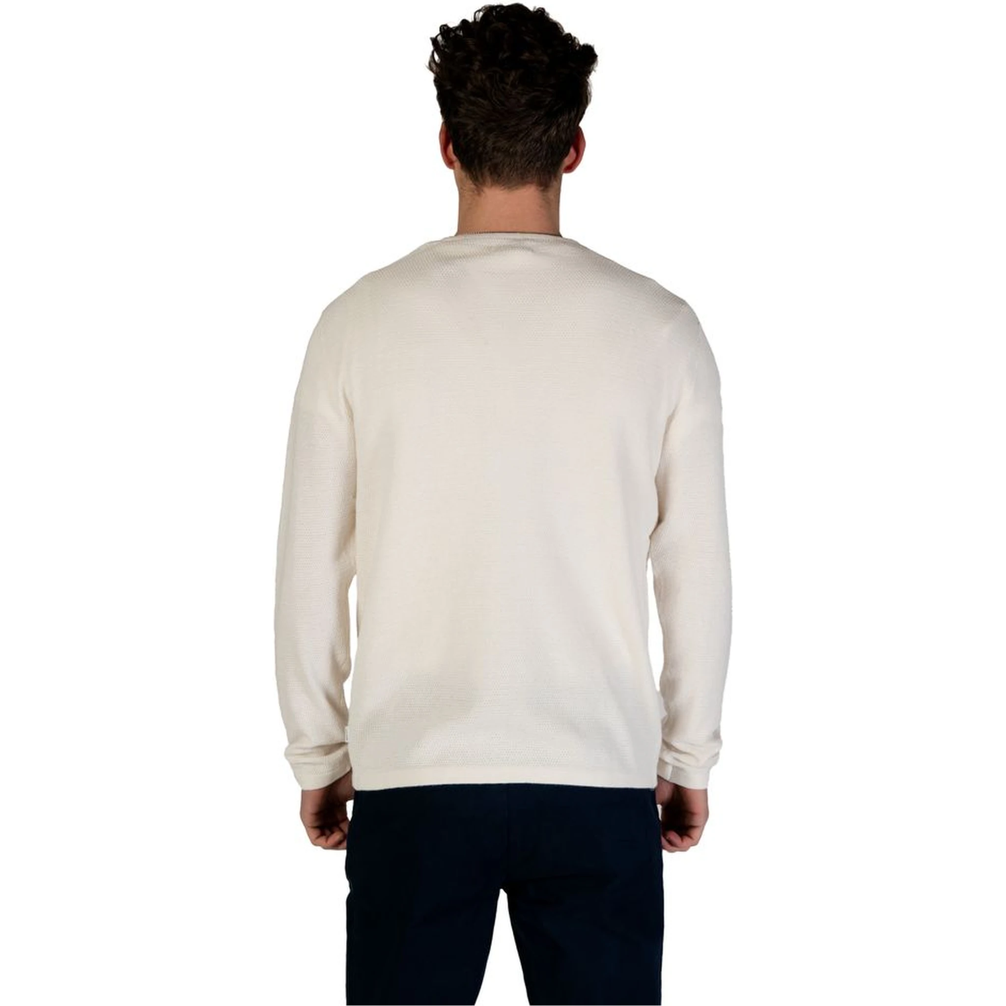 سويت شيرت قطني أبيض